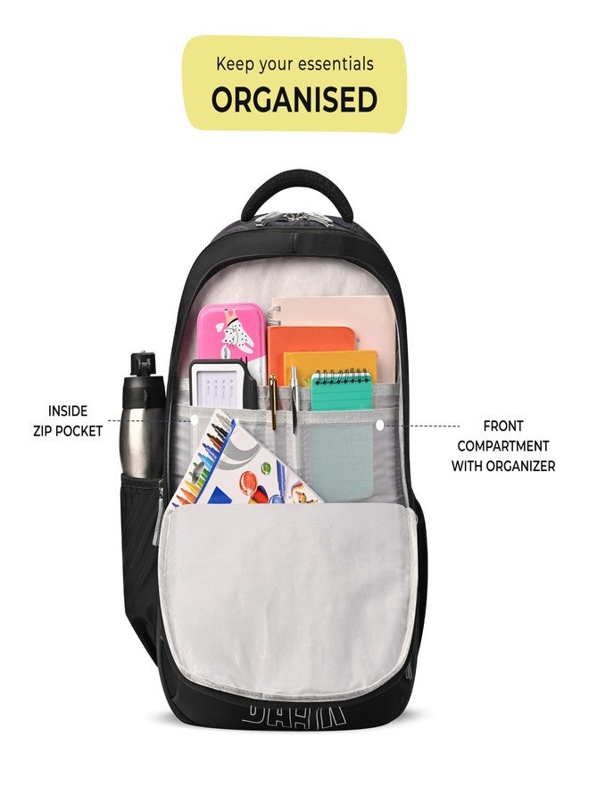 Gear Sporty 17"/20L Medium Water Resistant School Bag/Casual Backpack/Daypack/Laptop Bag for Boys/Girls (Black - Grey) - Image 5